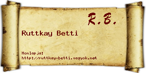 Ruttkay Betti névjegykártya
